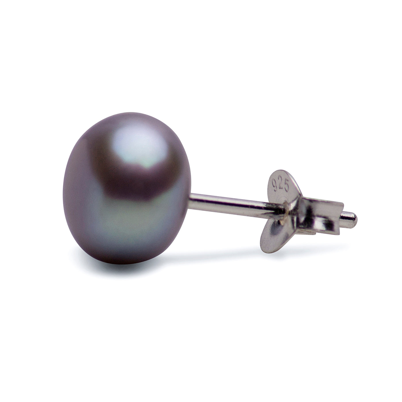 8 mm Grey South Seas Pearl Earrings | SilverAndGold