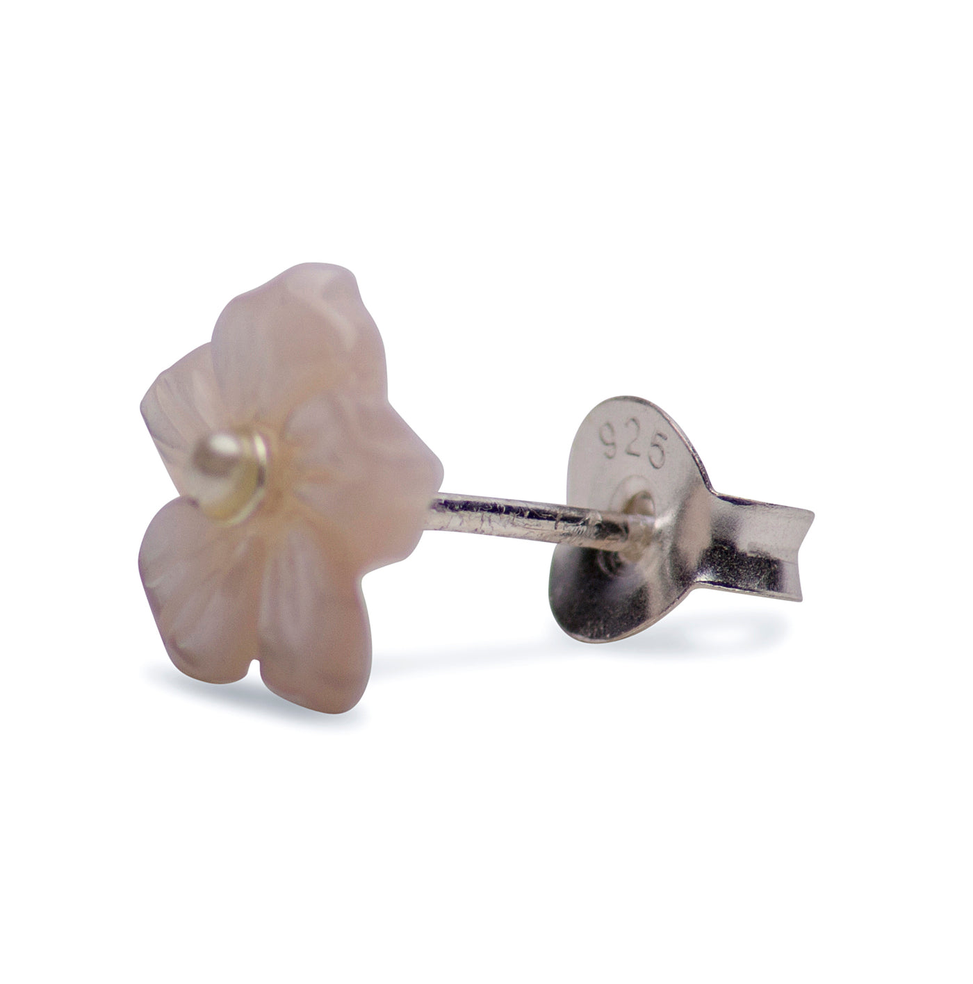 Mother of Pearl Flower Stud Earrings | SilverAndGold