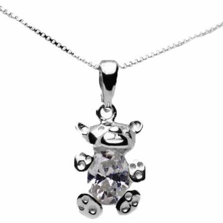 Crystal Teddy Bear Pendant