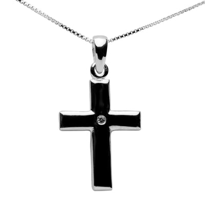 Silver Cross Pendant Necklace