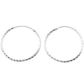 Sterling Silver Large Hoop Earrings | SilverAndGold