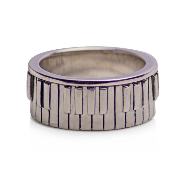 Piano Keys Silver Ring