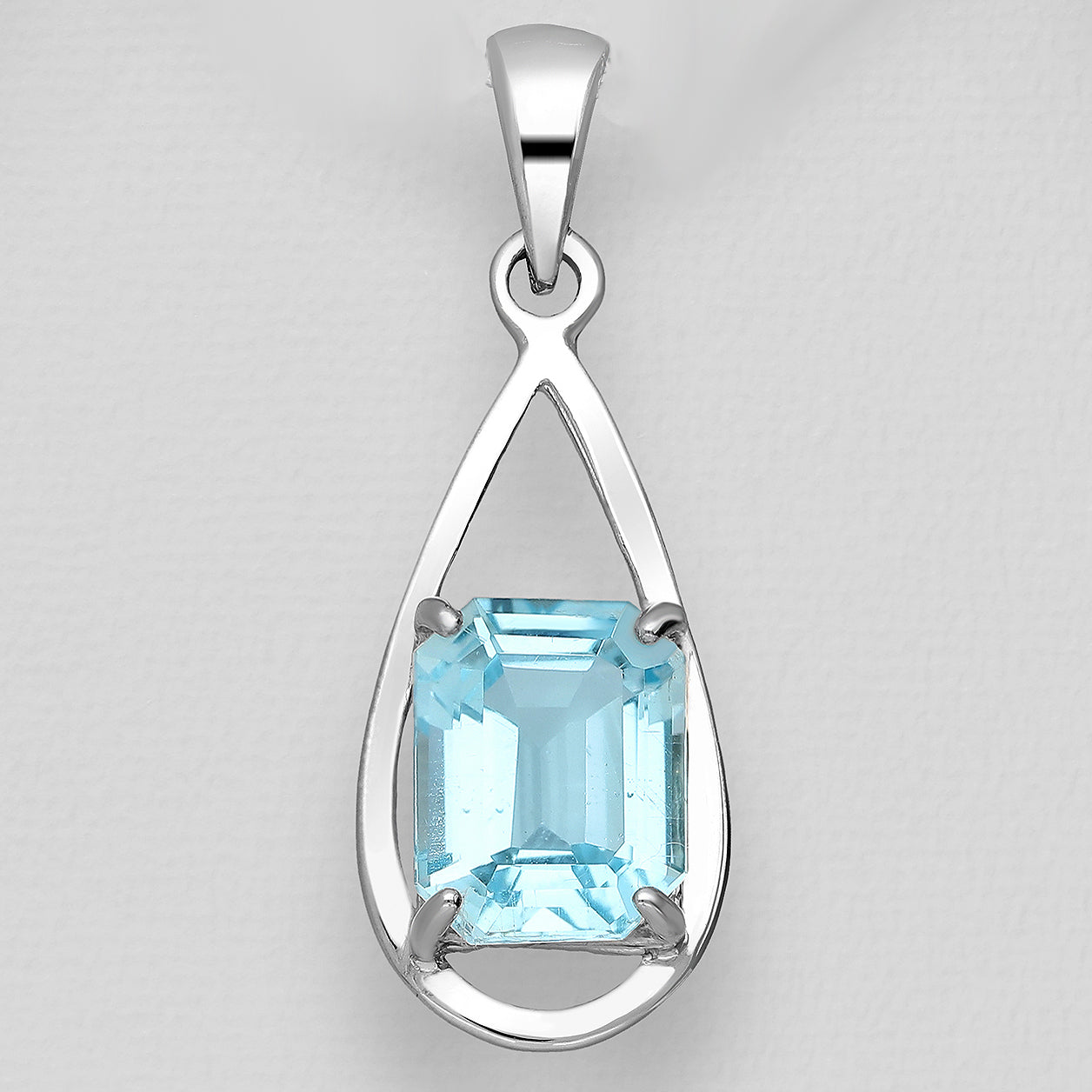 Topaz and Silver Pendant Necklace