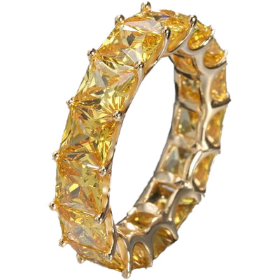 Yellow Diamond Simulant Gold Ring