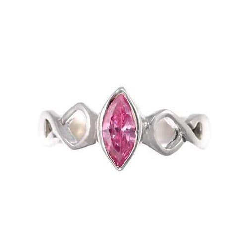 Silver and Pink Gemstone Ring - SilverAndGold.com Silver And Gold