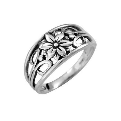 Sterling Silver Flower Ring - SilverAndGold.com Silver And Gold