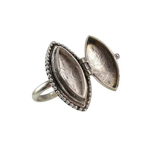 Sterling Silver Secret Poison Ring - SilverAndGold.com Silver And Gold