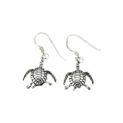 Sea Turtle Sterling Silver Movable Earrings | SilverAndGold