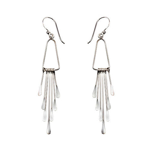 Sterling Silver Teardrop Chandelier Earrings | SilverAndGold