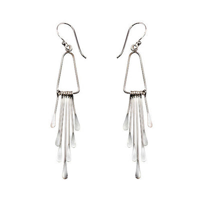 Sterling Silver Teardrop Chandelier Earrings | SilverAndGold