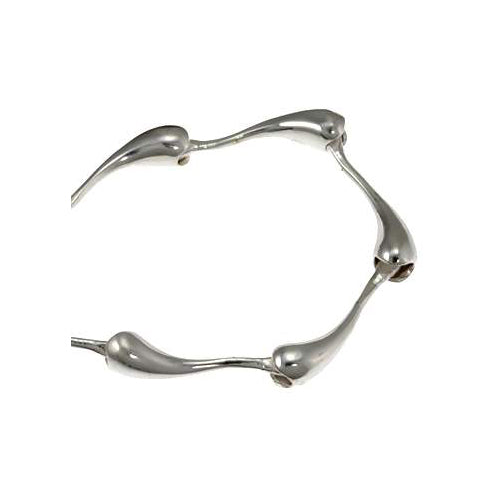 Large Sterling Silver Teardrop Style Bracelet - SilverAndGold.com Silver And Gold