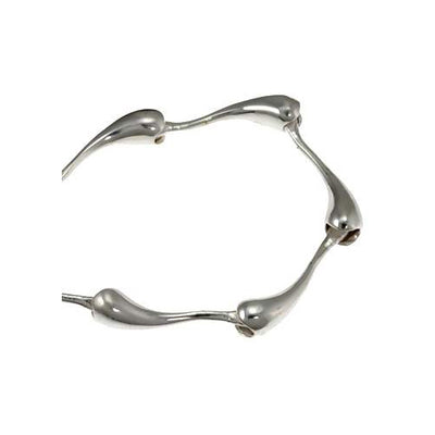 Large Sterling Silver Teardrop Style Bracelet - SilverAndGold.com Silver And Gold