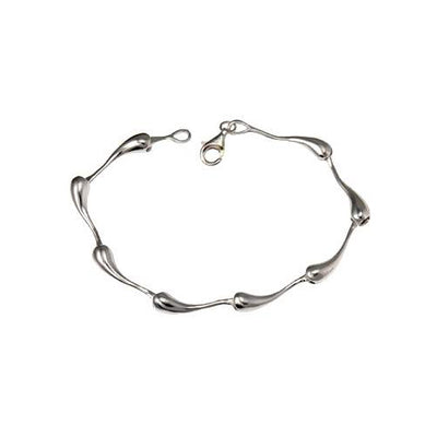 Large Sterling Silver Teardrop Style Bracelet - SilverAndGold.com Silver And Gold