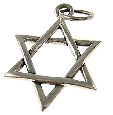 Silver Star of David Pendant