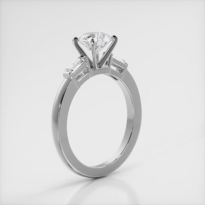 Triple Baguette Bridal Set