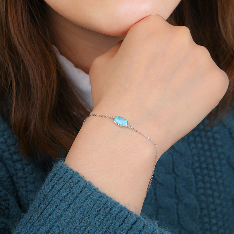 Larimar Silver Bracelet