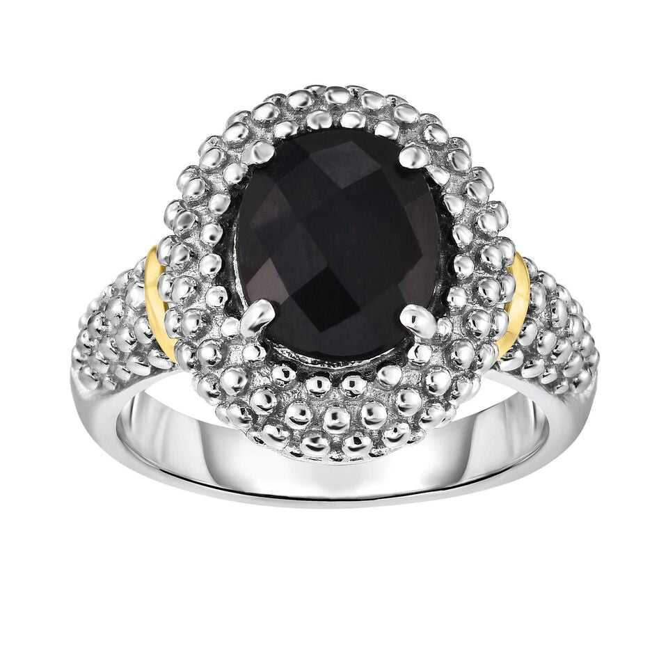 Oval Black Onyx Ring