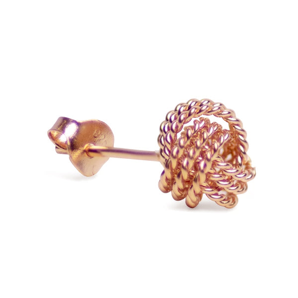 Rose Gold Love Knot Earrings