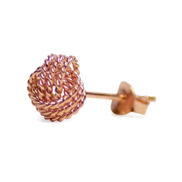 Rose Gold Love Knot Earrings
