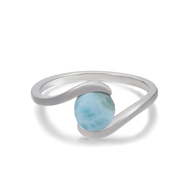 Larimar Silver Ring