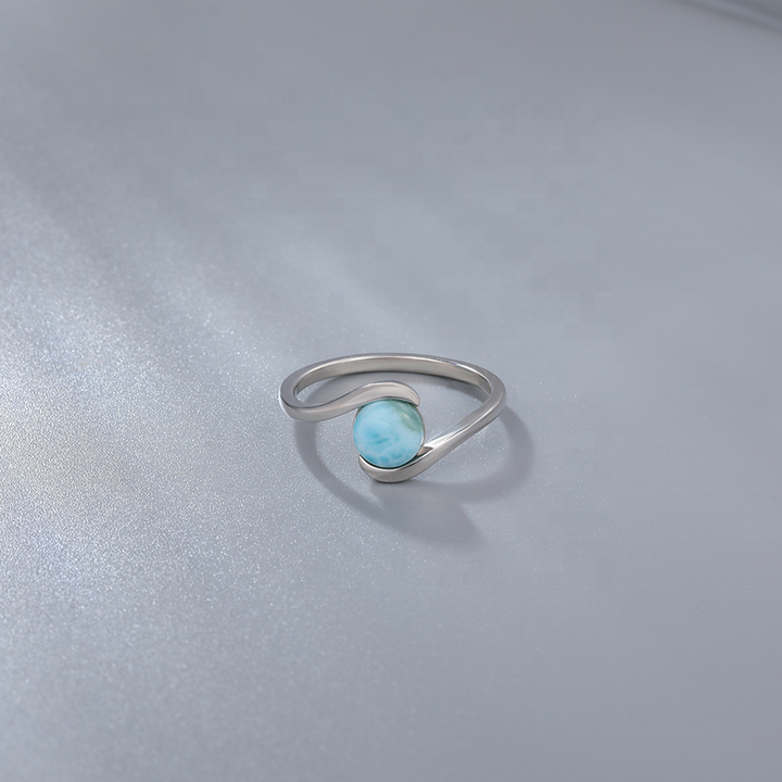 Larimar Silver Ring