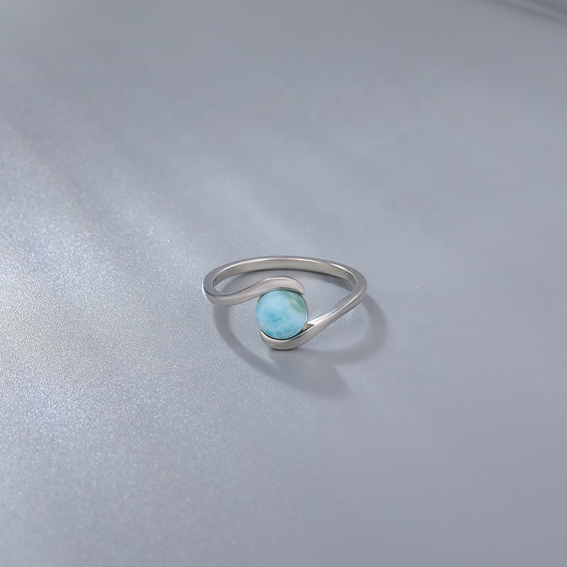 Larimar Silver Ring