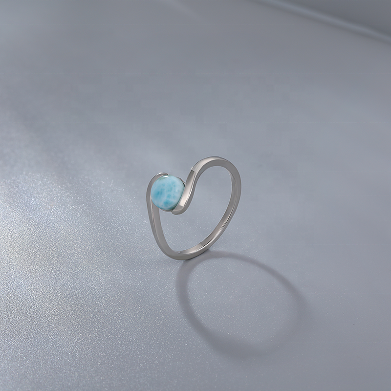 Larimar Silver Ring