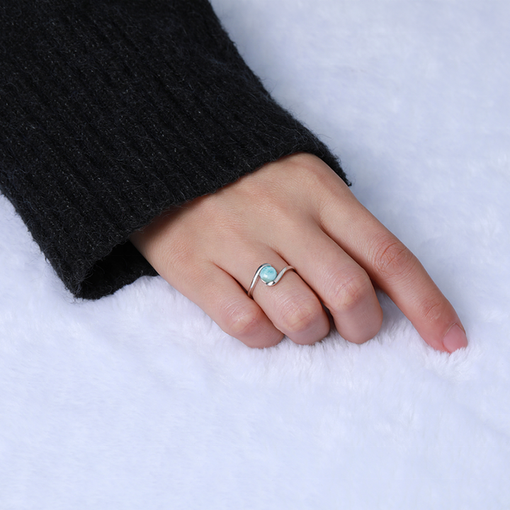 Larimar Silver Ring