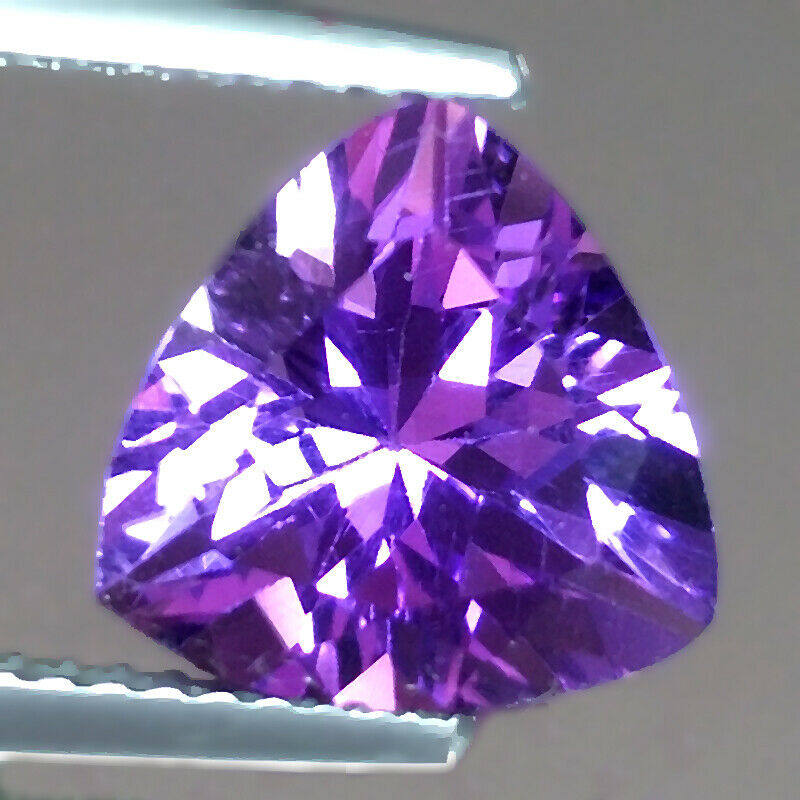 Amethyst 2.58 Carat Trillion Cut Loose Gemstone