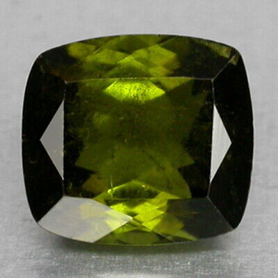 Green Tourmaline 1.59 Carat Cushion Cut Loose Gemstone