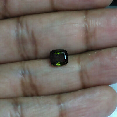 Green Tourmaline 1.59 Carat Cushion Cut Loose Gemstone