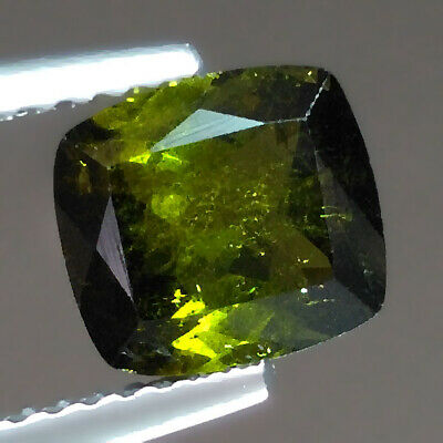 Green Tourmaline 1.59 Carat Cushion Cut Loose Gemstone
