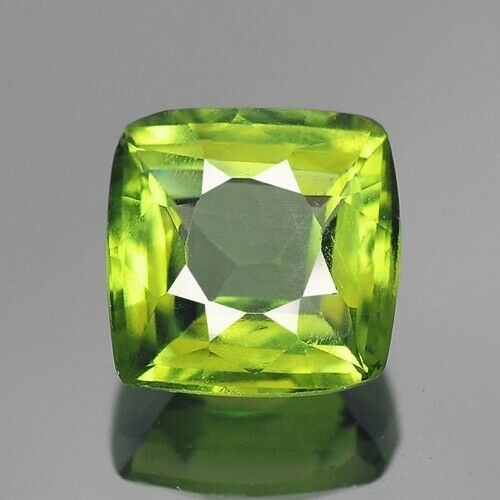 Burmese Green Peridot 1.30 Carat Cushion Loose Gemstone
