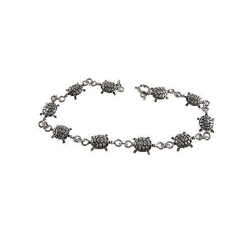 Silver Bracelet: Sterling Turtles - SilverAndGold.com Silver And Gold