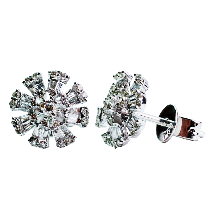 18K White Gold Diamond Earrings