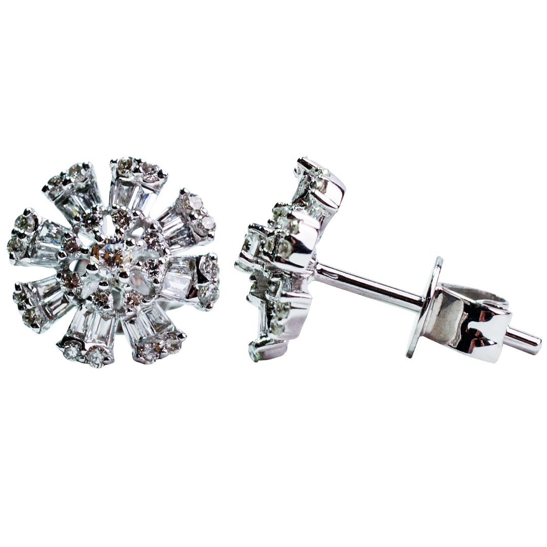18K White Gold Diamond Earrings
