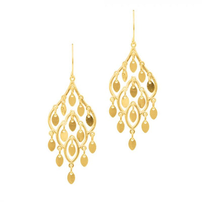 10K Gold Chandelier Earrings